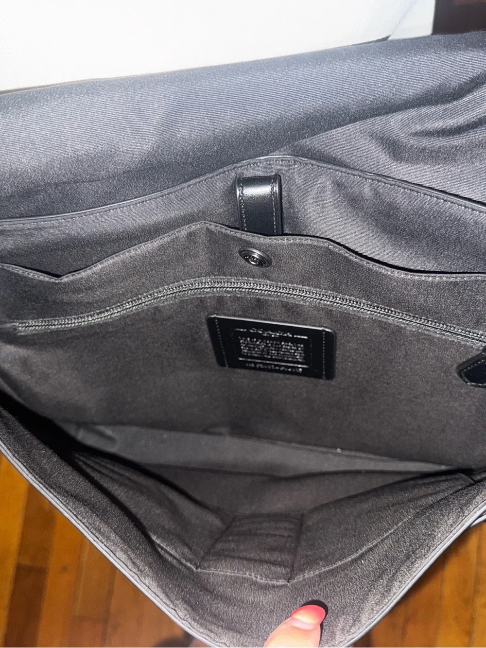 COACH Black Leather messenger bag